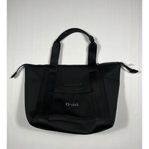 Dagne Dover Neoprene Tote Bag Womens Medium Black Adjustable Strap Handbag